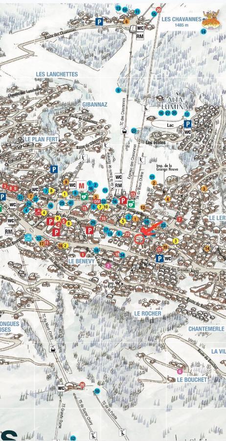 Appartement De Standing Plein Centre Station, 50M Des Pistes レ・ジェ エクステリア 写真