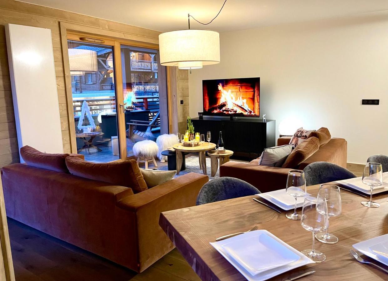 Appartement De Standing Plein Centre Station, 50M Des Pistes レ・ジェ エクステリア 写真